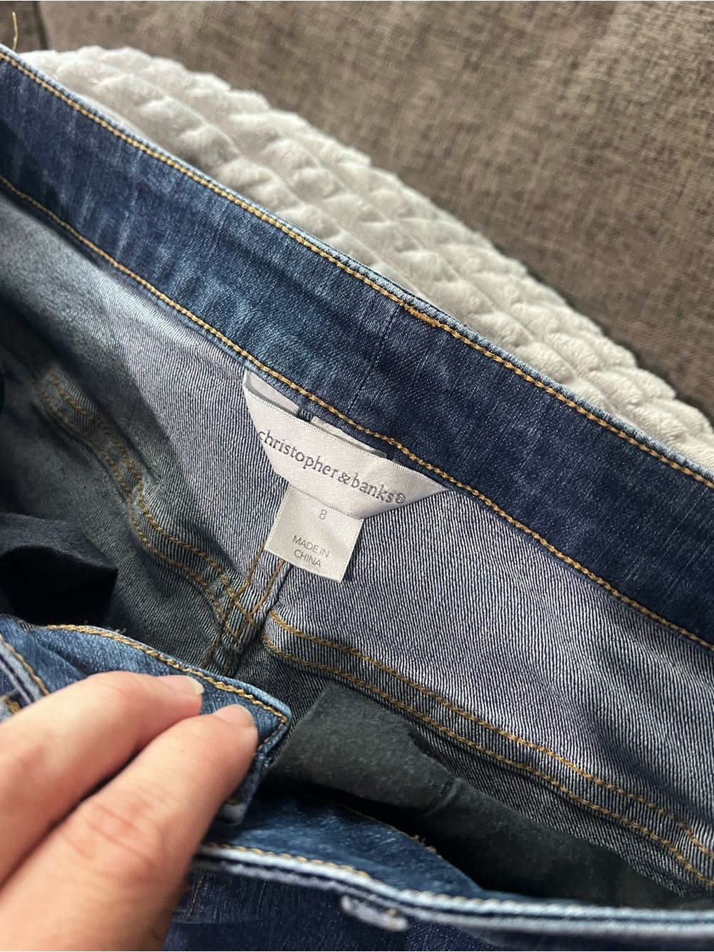 Christopher & Banks Dark Blue Boot-Cut Jeans - Picture 4 of 4